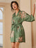 Short Kimono Robe Olive